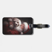 プードルウィズサンタクロースフェスティバルクリスマス ラゲッジタグ (裏面横)