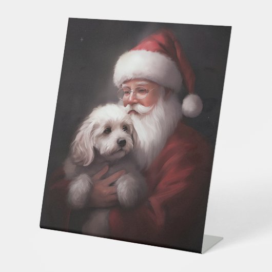 プードルウィズサンタクロースフェスティバルクリスマス 台座サイン (正面)