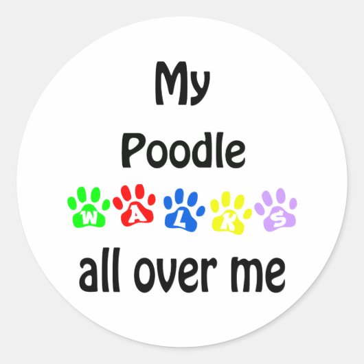 プードルウォークスデザイン ラウンドシール (正面)