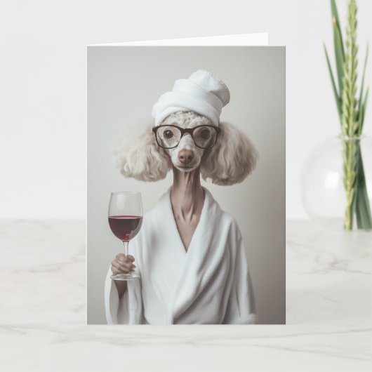 プードルエレガントスパモーメント 招待状 (正面)