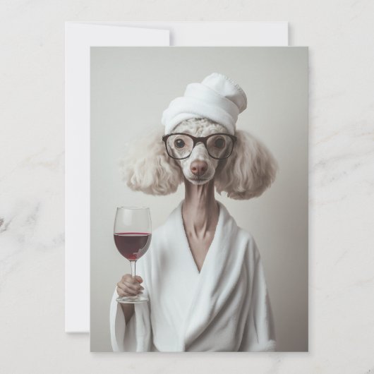 プードルエレガントスパモーメント 招待状 (正面)