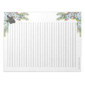 プードルオンウィンターフローラ[裏地] ノートパッド (正面)