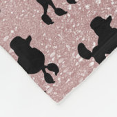 プードルオンバラ金ゴールドグリッター フリースブランケット (角)