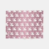 プードルオンピンクグリッター フリースブランケット (正面(横))