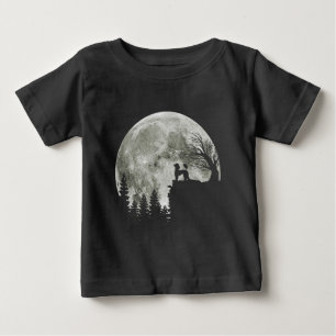 プードルオンマウンテンハロウィンギフトのプードル恋人 ベビーTシャツ