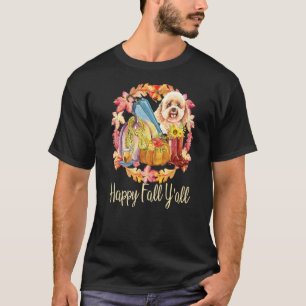 プードルオーナーキュートトイプードルドッグハッピー秋Y All Tシャツ