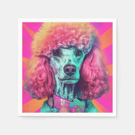 プードルカクテルナプキンを解き放つ スタンダードカクテルナプキン