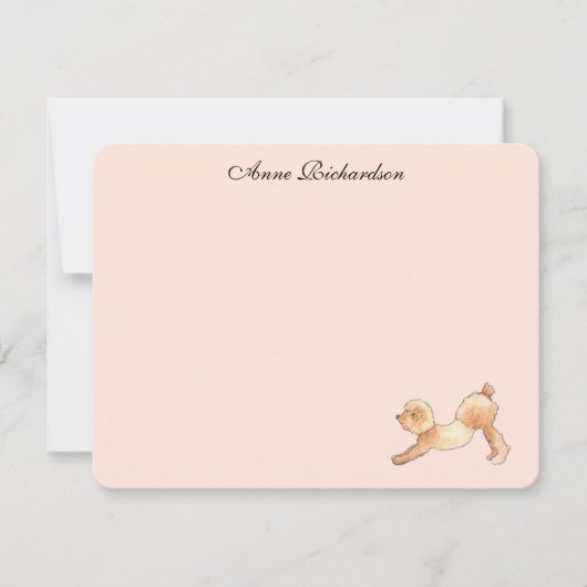 プードルカスタムフラットサンキューノート サンキューカード (正面)