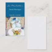 プードルカップケーキティーパーティー名刺 名刺 (正面/裏面)