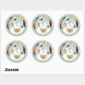 プードルカップケーキティーパーティー ラウンドシール (シート)