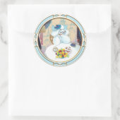 プードルカップケーキティーパーティー ラウンドシール (バッグ)