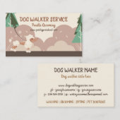 プードルカラードッグウォーカーサービス 名刺 (正面/裏面)