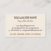 プードルカラードッグウォーカーサービス 名刺 (裏面)