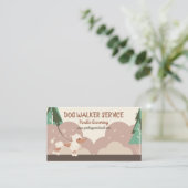 プードルカラードッグウォーカーサービス 名刺 (スタンド正面)