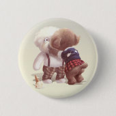 プードルキスボタン 缶バッジ (正面)