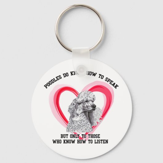 プードルキーチェーン キーホルダー (正面)