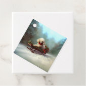 プードルクリスマスの雪の冬 フェイバータグ (インサイチュ)