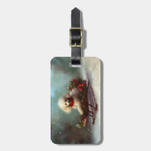 プードルクリスマスの雪の冬 ラゲッジタグ (正面縦)