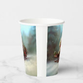 プードルクリスマスの雪の冬 紙コップ (右)