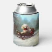 プードルクリスマスの雪の冬 缶クーラー (缶裏面)