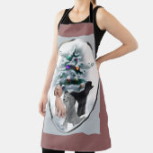 プードルクリスマスカードの贈り物 エプロン (インサイチュ)