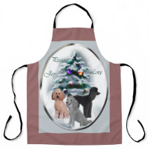 プードルクリスマスカードの贈り物