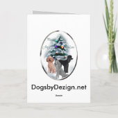 プードルクリスマスカードの贈り物 シーズンカード (裏面)