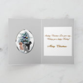 プードルクリスマスカードの贈り物 シーズンカード (内部)