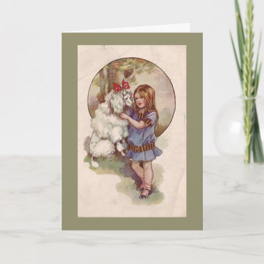 プードルクリスマスカードヴィンテージ シーズンカード (正面)