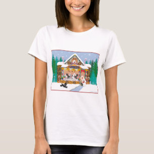 プードルクリスマストリートショップホリデー Tシャツ