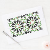 プードルクリスマスパターン 長方形シール (封筒)