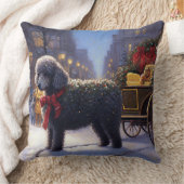 プードルクリスマスフェスティバルシーズン クッション (ブランケット)