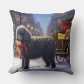 プードルクリスマスフェスティバルシーズン クッション (正面)
