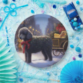 プードルクリスマスフェスティバルシーズン ペーパープレート (パーティー)