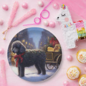 プードルクリスマスフェスティバルシーズン ペーパープレート (パーティー)