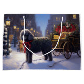 プードルクリスマスフェスティバルシーズン ラージペーパーバッグ (正面)