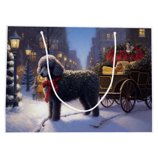 プードルクリスマスフェスティバルシーズン ラージペーパーバッグ (裏面)