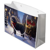 プードルクリスマスフェスティバルシーズン ラージペーパーバッグ (裏面アングル)