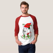 プードルクリスマスプレゼント Tシャツ (正面フル)