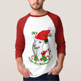 プードルクリスマスプレゼント Tシャツ