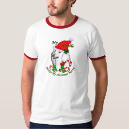 プードルクリスマスプレゼント Tシャツ