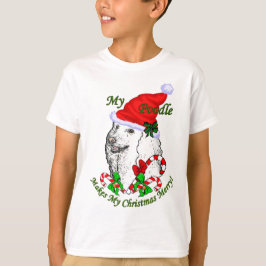 プードルクリスマスプレゼント Tシャツ