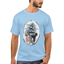 プードルクリスマスプレゼントTシャツ