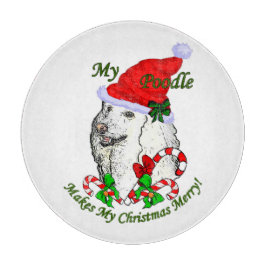 プードルクリスマスメリー カッティングボード