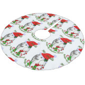 プードルクリスマスメリー ブラッシュドポリエステルツリースカート (アングル)