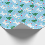 プードルクリスマスラッピング紙 ラッピングペーパー (角)