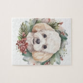 プードルクリスマスリースフェスティバルカップ ジグソーパズル (横)