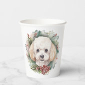 プードルクリスマスリースフェスティバルカップ 紙コップ (裏面)