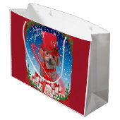 プードルクリスマス季節のごあいさつ抱き枕 ラージペーパーバッグ (裏面アングル)