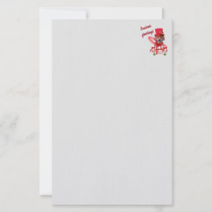 プードルクリスマス季節のごあいさつ文具 便箋